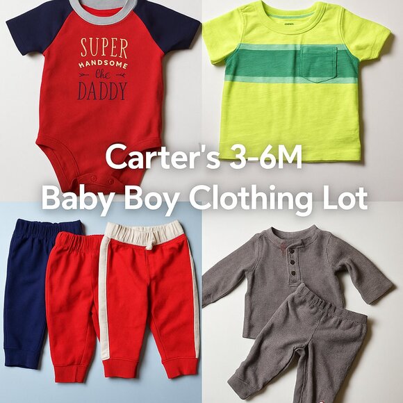 Carter’s Baby Boy Clothing Lot – 3–6 Months - Picture 1 of 16